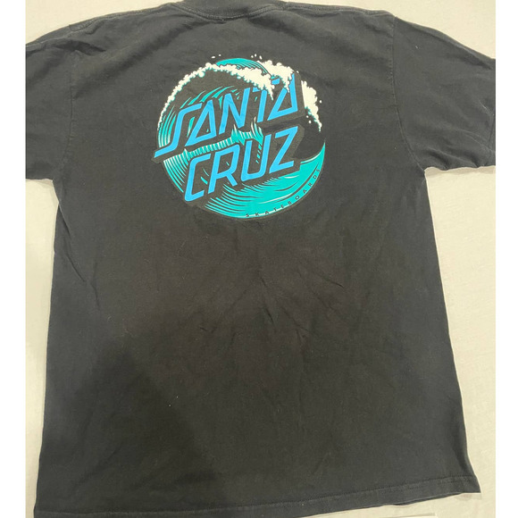 Santa Cruz Skateboards Logo Graphic T-Shirt Waves Optima Tag BoysSize M - Picture 1 of 7